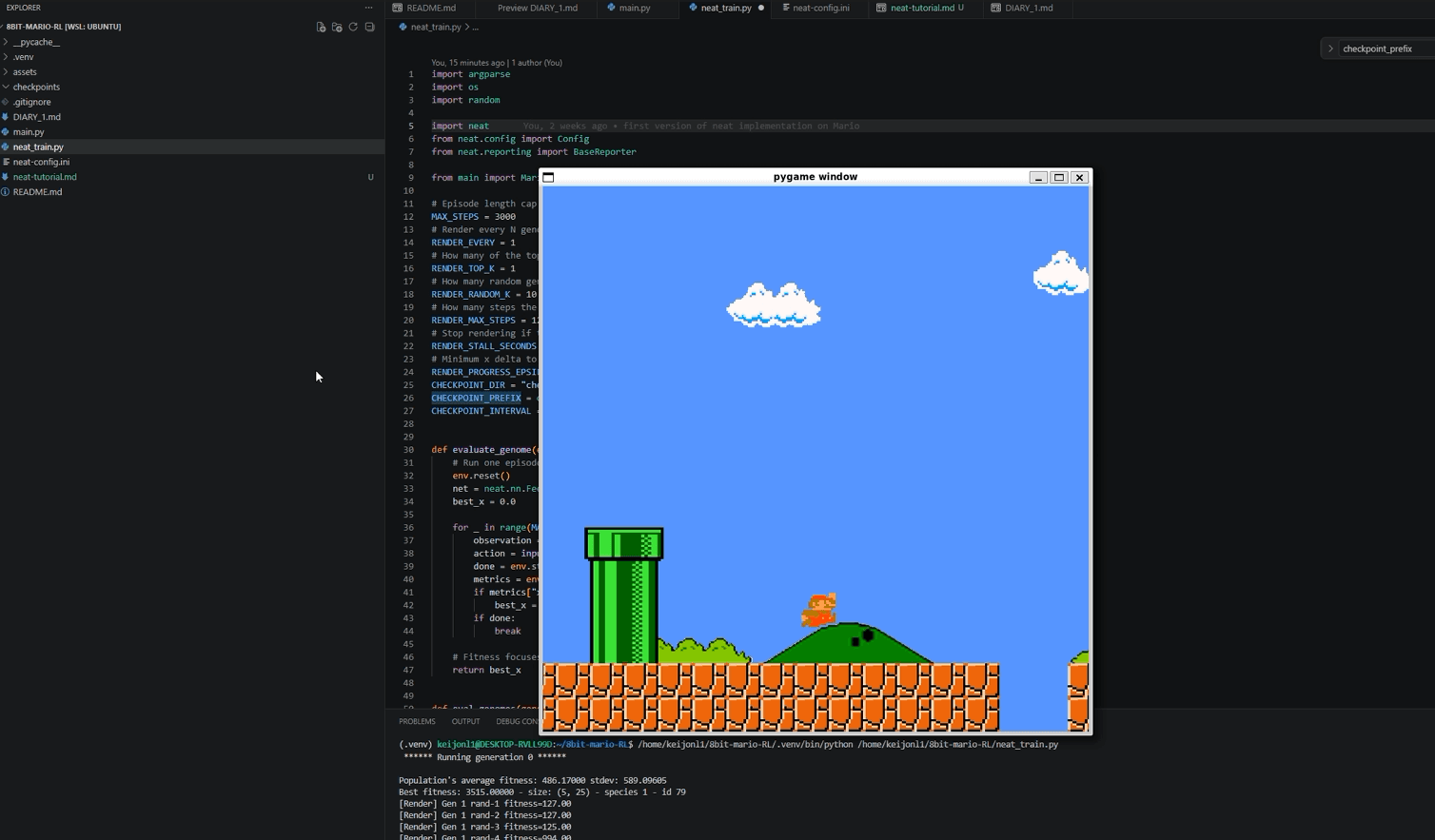 NEAT Super Mario Bros preview
